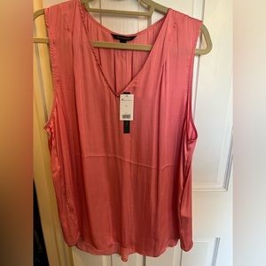 New with tags Banana Republic sleeveless blouse - gorgeous coral color, size XL